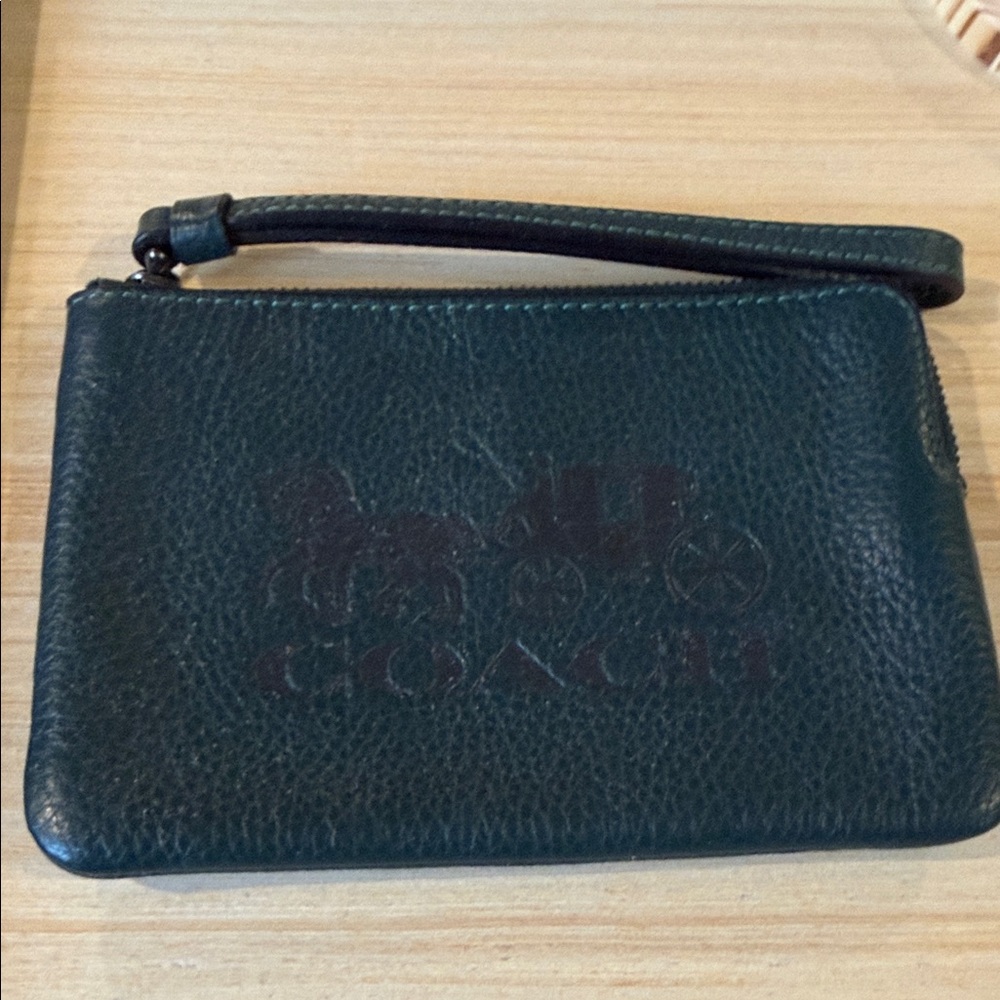 Coach Horse & Carriage Corner Zip Wristlet